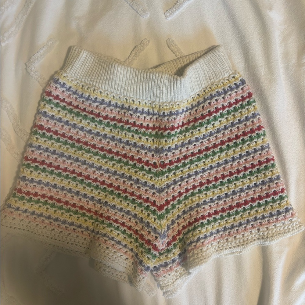 Zara Multi Colored Knit Shorts
